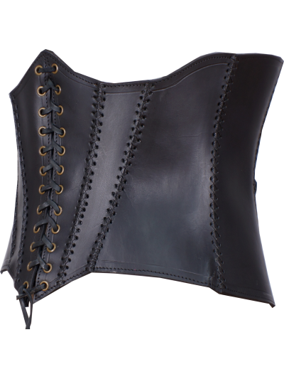 Trollfelsen Ledermieder Unterbrust Schwarz